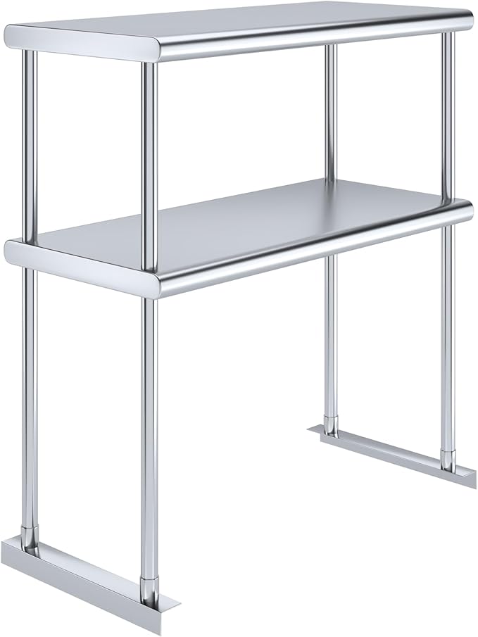 AmGood Double OverShelf Stainless Steel NSF - Many (30" Long x 14" Deep)