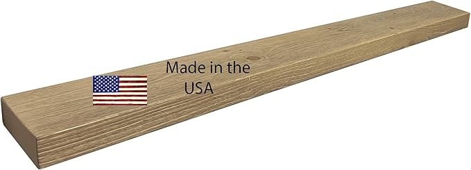 joelsantiques 72 Inch Wooden Floating Shelves for Wall - 72x6x2 in - Made of Natural Wood - Short Heavy Duty Rustic Wall Shelves for Bedroom - Perfect for Bathroom, Kitchen - Beige