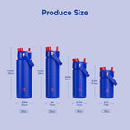 Insulated Water Bottle with Straw Stainless Steel Water Bottle, Leak-Proof, BPA-Free, Double Wall Vacuum Keeps Cold for 24 Hours for Sports, Travel, School (26 oz, Beaucoup Blue)