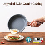 SENSARTE Nonstick Frying Pan Skillet with Lid, Omelet Pan with Cover, Healthy Cooking Chef's Pan, Kitchen non stick Pan, Free of Intentionally Added PFOA (10inch + Glass Lid)
