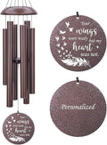 Wind Chimes Personalized, Metal Deep Tone Wind Chimes in Loving Memory, Custom Text for Loss of Loved Mom/Dad, Sympathy Gifts Wind Chime Memorial Gifts for Funeral Outdoor 36inch