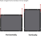 Black Bathroom Mirror for Wall, 60x30 Inch Rectangle Mirrors with Metal Frame, Modern Vanity Wall Mirror Decor for Bathroom Living Room, Entryway Hangs Horizontal or Vertical