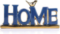 Love Sign Decoration,Blue and Gold Love Signs for Home Decor Statue,Gold Bird Sculpture Personalized Love Decor,Gold Style Figurine Decorative Ornaments for Living Room,Bedroom,Desktop,Cabinets