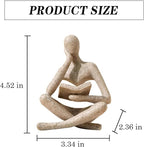 Bookshelf Decor Thinker Statue - Abstract Style Thinker Sculptures Modern Aesthetic Figurine Decoration Statues for Home Decor-Zuo Si-Sandstone