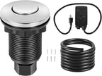 VEVOR Garbage Disposal Air Switch Kit, Dual Outlet Sink Top Air Switch for Food Waste Disposal, 2.5-inch Chrome-Plated Stainless Steel ON/OFF Air Push Button, Suitable for Stainless Steel Countertops