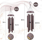 Sympathy Wind Chimes, Personalized Dragonfly Wind Chimes for Loss of Loved One, Commemorative Sympathy Gifts for Funeral, in Memory of Dad/Mom/Husband/Wife (36inch)