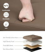 Storage Ottoman Bench, Folding Ottoman Foot Rest, 15 x 30 x 15 Inches, End of Bed Bench,Storage Chest, for Living Room, Bedroom, Hallway, Entryway, Brown