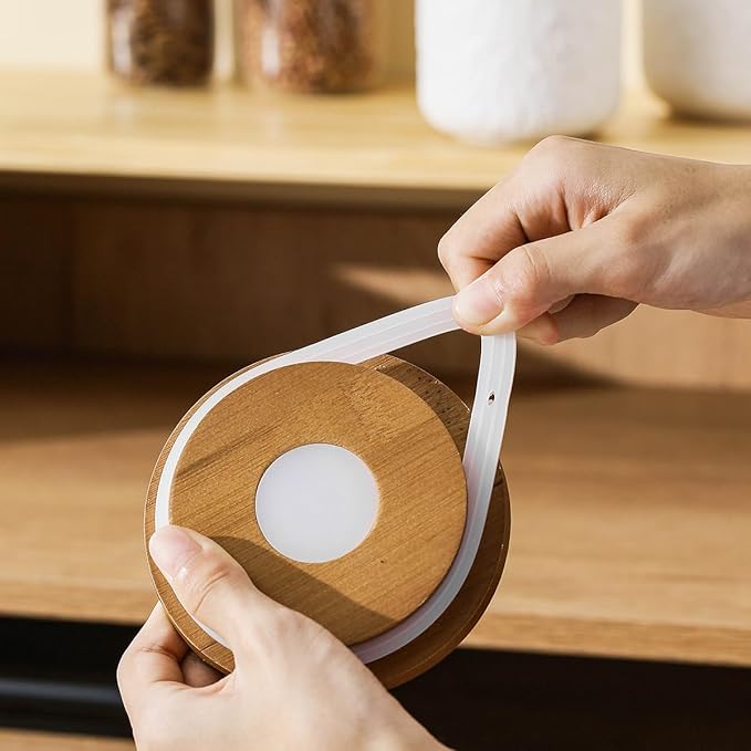 Black White Ceramic Coffee Canister Tea Canister with Seal Wood Lid, Airtight Coffee Storage Container for Coffee Bean, Ground Coffee, Sugar, Cookie Candy jar (Black, 800ml)