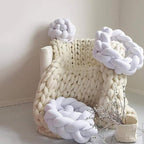 Chunky Knit Blanket Hand Made Merino Wool Throw Boho Bedroom Sofa Home Decor Giant Yarn(Ivory White 80"x80")