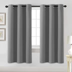 H.VERSAILTEX Blackout Curtains for Bedroom Thermal Insulated Room Darkening Living Room Curtains 72 Inch Long Grommet Privacy Protection Window Curtain Panels/Drapes for Nursery,2 Panels,Grey