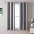 ChrisDowa Grommet Blackout Curtains for Bedroom and Living Room - 2 Panels Set Thermal Insulated Room Darkening Curtains (Light Grey, 38W x 45L)