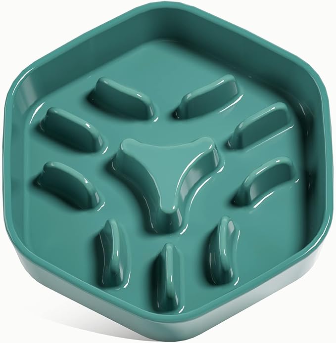 LE TAUCI PET Dog Slow Feeder Bowl Ceramic,3 Cups Puzzle Food Bowl for Small Medium Large Breed, Dog Bowls to Slow Down Eating, Maze