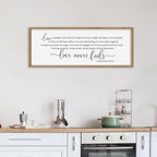 SRSZHIYUE Love is Patient Kind Sign Wall Decor Art 40"×15" 1 Corinthians 13 4-8 Master Bedroom Christian Wood Framed Large Wall Hanging (Wood)