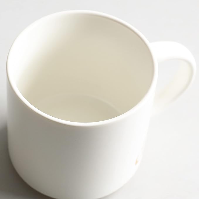 COLLECTIVE HOME - Monogram Ceramic Mugs, 15 oz Golden Initial Coffee Cups, Elegant Alphabet Tea Mugs, Elegant Personalized Mug with Gift Box, Luxurious Cups for Office and Home (r)