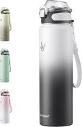 Enerbone 32 oz Insulated Water Bottle, Stainless Steel Bottle with Carrying Strap, Double-Wall Vacuum Insulation Design, Leakproof Sports Bottle with Straw, Keep Drinks Cold or Hot for Hours