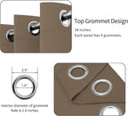 Easy-Going Blackout Curtains for Bedroom, Solid Thermal Insulated Grommet and Noise Reduction Window Drapes, Room Darkening Curtains for Living Room, 2 Panels (34x72 in, Camel)