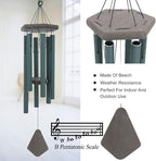 Large Wind Chimes for Outside, 30" Aluminium Wind Chime with Wind Catcher, Outdoor Garden Patio Decoration Windchimes, Classic Zen Gift for Men and Women Green