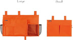 Surblue Caddy Hanging Organizer Bedside Storage Bag for Bunk and Hospital Beds, Orange, Small