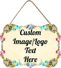 Custom Metal Sign Wooden Welcome Sign, 11.2*8 Inch, Personalized Home Decor Sign, Farmhouse Decorations for Home Office