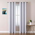 ChrisDowa Blackout Curtains 78 inches Long for Bedroom - 2 Panels Set Grommet Thermal Insulated Room Darkening Curtains for Living Room (Greyish White, 42 x 78 Inch)