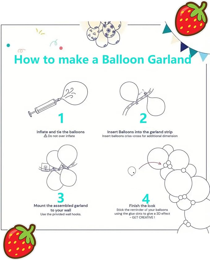 Strawberry Balloons Arch Garland Kit, 135PCS Red and Pink Balloons with Strawberry Daisy Foil Balloons for Sweet Girl Berry First Birthday Decor Baby Shower Themed Party Decorations