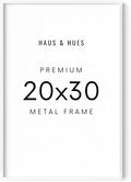 HAUS AND HUES 20x30 White Picture Frame - White 20x30 Frame Aluminum, Vertical & Horizontal Hanging, Shatterproof Plexiglass - Ideal for Home, Room, Office Decor (20x30 in, White)