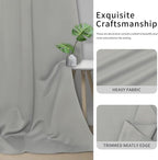 Easy-Going Blackout Curtains for Bedroom, Solid Thermal Insulated Grommet and Noise Reduction Window Drapes, Room Darkening Curtains for Living Room, 2 Panels(42x63 in, Light Gray)
