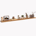72" Floating Shelves for Wall, Rustic Elm Wood Floating Shelf for Home Decor, Wall-Mounted Display Shelves with Heavy-Duty Bracket, Long Floating Shelf for Bathroom, Kitchen, Natural Color