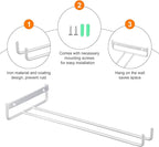 uxcell 5Pcs Wine Glass Rack, 10.43 Inch Iron Wine Glasses Rack Under Cabinet Stemware Rack - Wall Mountable Wine Glass Holder Storage Hanger for Bars Coffee Restaurants Kitchens, Silver