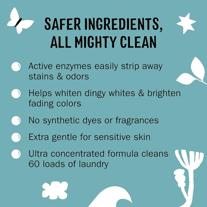Molly's Suds Unscented Super Powder Detergent | Extra Strength Laundry Soap, Stain Fighting | Sensitive Skin | Simple, Effective Ingredients | 120 Loads Total (2 Pack)