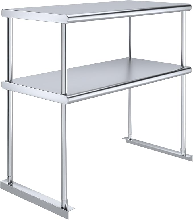 AmGood Double OverShelf Stainless Steel NSF - Many (36" Long x 18" Deep)