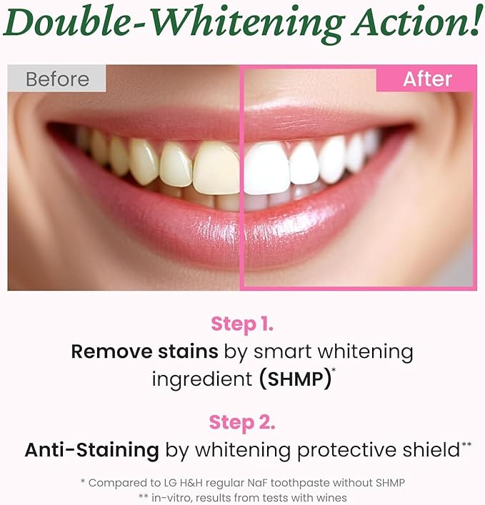 EUTHYMOL Whitening Toothpaste (3.7fl oz*2, Pack of 2) - Stain Removal in 2 Weeks, Long-Lasting Freshness for Sensitive Gum & Teeth. Bad Breath, Cavity Prevention. Recyclable Aluminum Tube