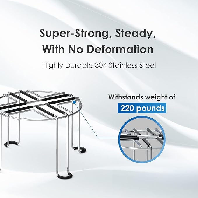 Waterdrop Water Filter Stainless Steel Stand, with Rubberized Non-Skid Feet, Replacement for Berkey® Water Filter System, King Tank Gravity-fed Water Filter System