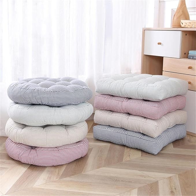 Tiita Chair Cushions 22"x22" Square Windows Pad for Adults Seating Pillows Set of 2, Green