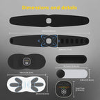 Ab Stimulator Muscle Toner, Abs Stimulator Abdominal Massage Belt with Heat for Belly Fat Burning & Cellulite Melting & Stomach Smooth Firming, Lower Back Massager for Women Men Pain Relief Gifts