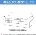 hyha Waterproof Couch Cushion Covers for Pets, Non Slip Sofa Seat Cover for Dogs Washable, Soft Thick Stretch Jacquard Fabric, Sofa Slipcovers with Elastic Bottom (1 Piece for Large, Light Grey)