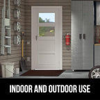 GORILLA GRIP 100% Waterproof All-Season WeatherMax Doormat 35x23, US Designed Natural Rubber, Stain and Fade Resistant, Low Profile Indoor Outdoor Door Mats, Easy Clean Patio Mat, Coffee Squares