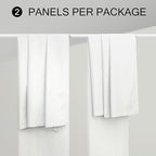 Neutral 11 ft Blackout Curtains 132 Inches Long Elegant Villa Cottage Tall Floor to Ceiling Curtains for Sliding Glass Door Patio 2 Panels Privacy White Linen Drapes for Living Room Divider Back Tab