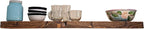 joelsantiques 48 Inch Wooden Floating Shelves for Wall - 48x9x2 in - Made of Natural Wood - Long Heavy Duty Rustic Wall Shelves for Bedroom - Perfect for Living Room, Kitchen - Medium Brown