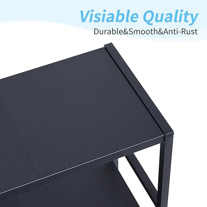 2-Tier Expandable Metal Storage Shelves, 150LBS Heavy Duty Shelving Units and Storage,Adjustable Utility Organization and Storage Shelf Rack For Kitchen Garage Laundry Bathroom Pantry Warehouse