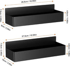Magnetic Spice Rack for Refrigerator, Kitchen Organizer and Storage Shelf, Black (2 Pack)…