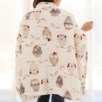 UKELER Owl Sherpa Fleece Blanket Twin Size 60''x80''- Ultra Soft Cozy Flannel Blanket for Bed/Couch/Sofa/Office/Camping, Great Gift for Women's Day,Mother's Day,Father's Day,Thanksgiving,Christmas