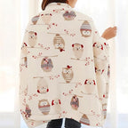 UKELER Owl Sherpa Fleece Blanket Queen Size 80''×90''- Ultra Soft Cozy Flannel Blanket for Bed/Couch/Sofa/Office/Camping, Great Gift for Women's Day,Mother's Day,Father's Day,Thanksgiving,Christmas