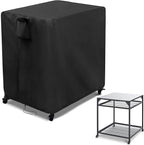 Kingling Outdoor Pizza Oven Table Cover for Ooni Large Table, Waterproof Outdoor Grill Prep Table Cover Pizza Oven Stand Cover - 36''L x 32''W x 31''H(Black)