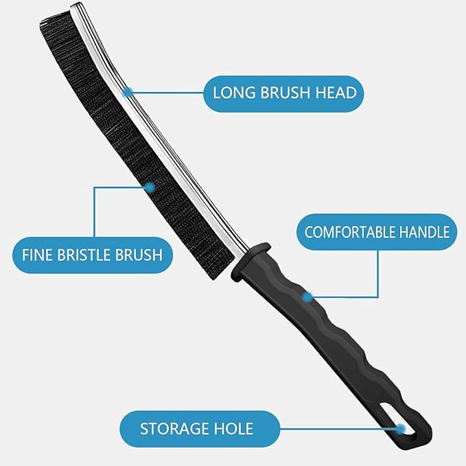 Crevice Cleaning Brush - 6pcs Hard Bristle Shower & Bathroom Gap Cleaning Tools