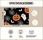 XCHI Boo Spooky Ghost Pumpkin Halloween Cloth Placemats Set of 6 Table Mats Table Decorations 12x18 Inch