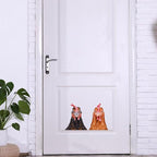 Funny Chicken Wall Stickers Peel and Stick - 2 Hens Heads Window Stickers Decor - Funny Wall Decals Removable for Farmhouse Kitchen Bedroom Door Refrigerator Car