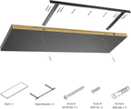 Wall Shelf Set of 2, Black Floating Shelves 36 in W x 10 in D x 1 in H, Wooden Floating Wall Shelf with Invisible Brackets for Living Room/Bedroom/Bathroom/Kitchen Storage and Decor
