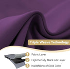 H.VERSAILTEX Ultra Soft Microfiber Thermal Insulated Antique Copper Grommet Blackout Curtains/Window Treatment Draperies 52 by 72 - Inch for Living Room/Bedroom,Set of 2 - Plum Purple