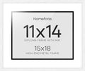Homeforia 15x18 Diploma White Wood Frame, High End Oak 15 x 18 Certificate Frames with Mat 11 x 14, 15by15 Document Frame Matted to 11by14, Graduation Wooden Frames, Tempered Glass, Wall Kit, Set of 1